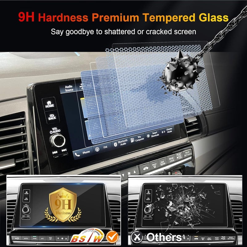 BSTW for 2025 Honda Odyssey Screen Protector for 2025 Odyssey EX-L/Sport-L/Touring/Elite 9-Inch Color Touchscreen Display for Honda Odyssey Accessories Tempered Glass Protective Film - Image 4